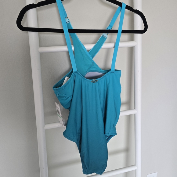 NWT Jantzen Ombre Blue One-Piece Swimsuit Size 8 - Picture 4 of 7